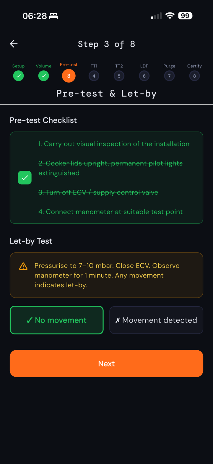 Step 3 - Pre-test & Let-by